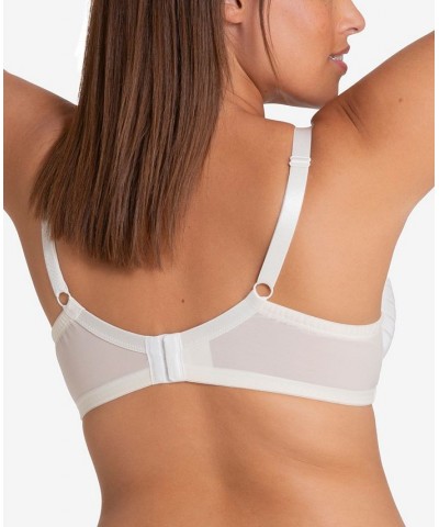 Women's Carmen Light Padded Soft Silk Demi Bra D17143A White $18.40 Bras