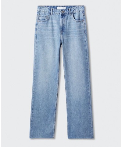 Women's Wideleg Mid-Rise Jeans Medium Blue $37.79 Jeans