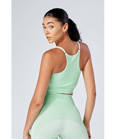 Recycled Colour Block Body Fit Seamless Sports Bra - Green Green $22.56 Bras