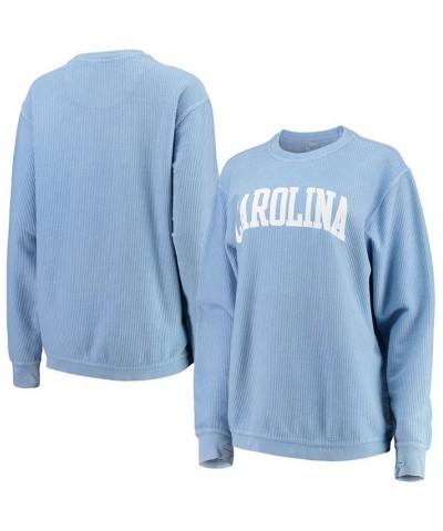 Women's Light Blue North Carolina Tar Heels Comfy Cord Vintage-Like Wash Basic Arch Pullover Sweatshirt Light Blue $36.00 Swe...