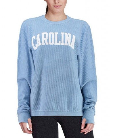 Women's Light Blue North Carolina Tar Heels Comfy Cord Vintage-Like Wash Basic Arch Pullover Sweatshirt Light Blue $36.00 Swe...