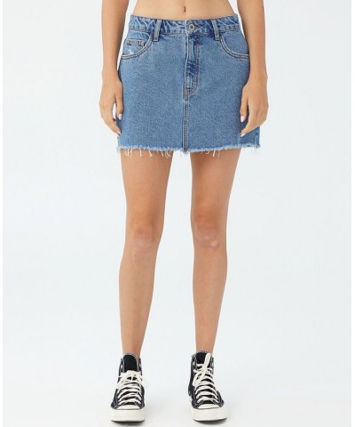 Women's Denim Micro Mini Skirt Blue $30.79 Skirts