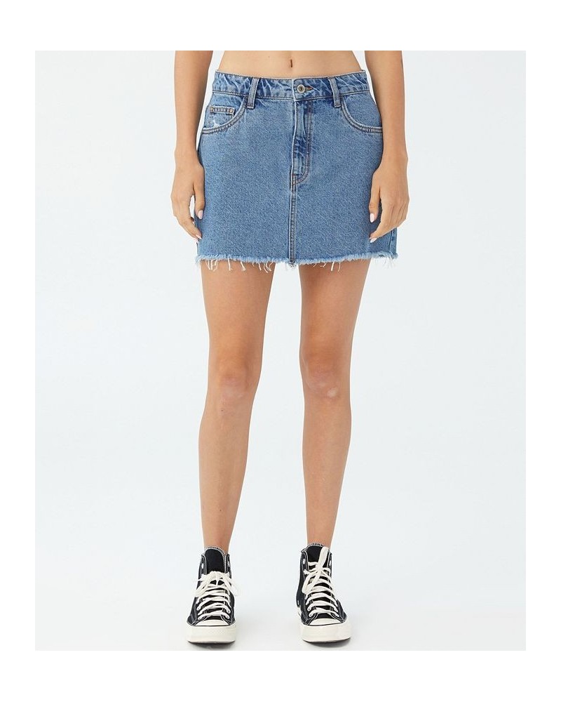 Women's Denim Micro Mini Skirt Blue $30.79 Skirts