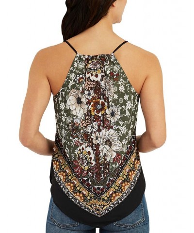 Juniors' Printed V-Hem Top Pat D $26.95 Tops