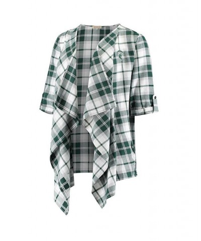 Women's Green Michigan State Spartans Missy Plaid Cardigan Green $38.49 Sweaters