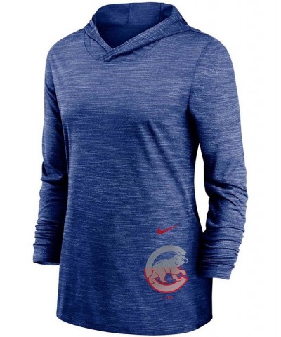 Women's Heathered Royal Chicago Cubs Split Logo Legend Hoodie Training Performance Top Royal $31.85 Tops