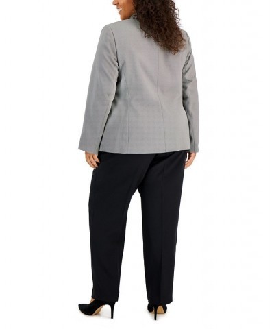 Plus Size Zip-Pocket Pantsuit White/black $55.50 Suits