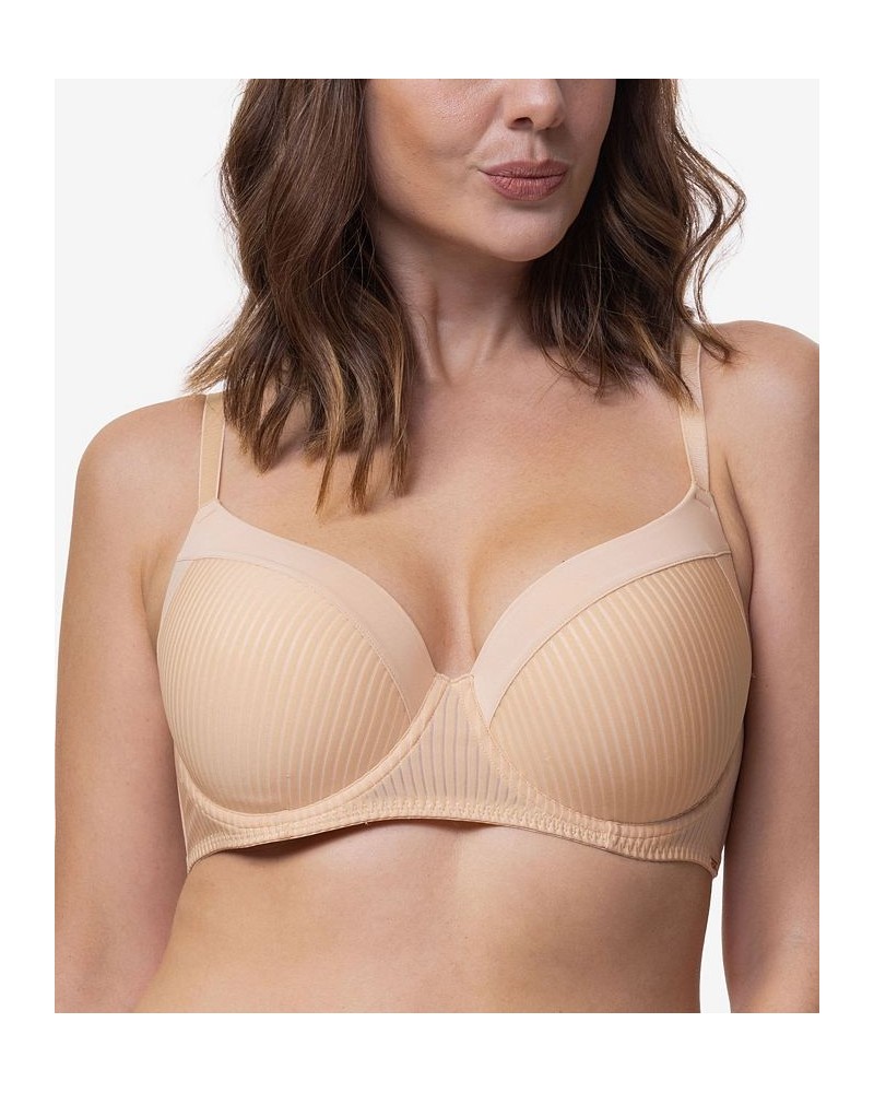 Women's Carmen Light Padded Soft Silk Demi Bra D001926MI066 Tan/Beige $20.80 Bras