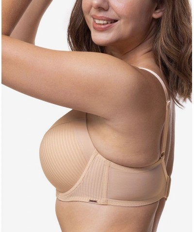 Women's Carmen Light Padded Soft Silk Demi Bra D001926MI066 Tan/Beige $20.80 Bras