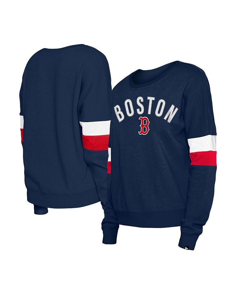 Women's Navy Boston Red Sox Game Day Crew Pullover Sweatshirt Navy $30.24 Sweatshirts