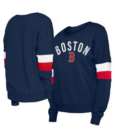 Women's Navy Boston Red Sox Game Day Crew Pullover Sweatshirt Navy $30.24 Sweatshirts