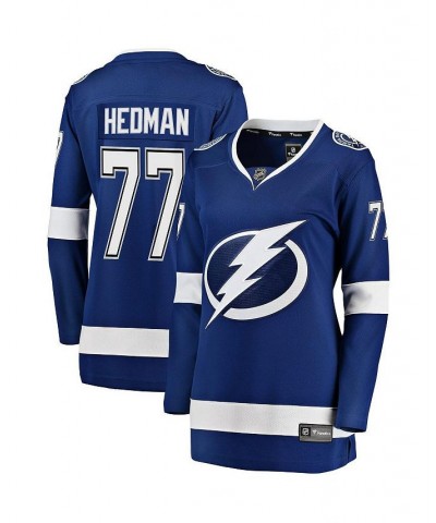 Women's Victor Hedman Blue Tampa Bay Lightning Premier Breakaway Player Jersey Blue $56.10 Jersey