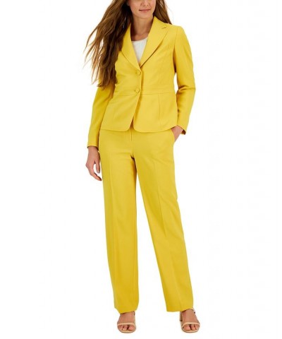 Crepe Two-Button Blazer & Pants Regular and Petite Sizes Golden Sunset $55.50 Suits