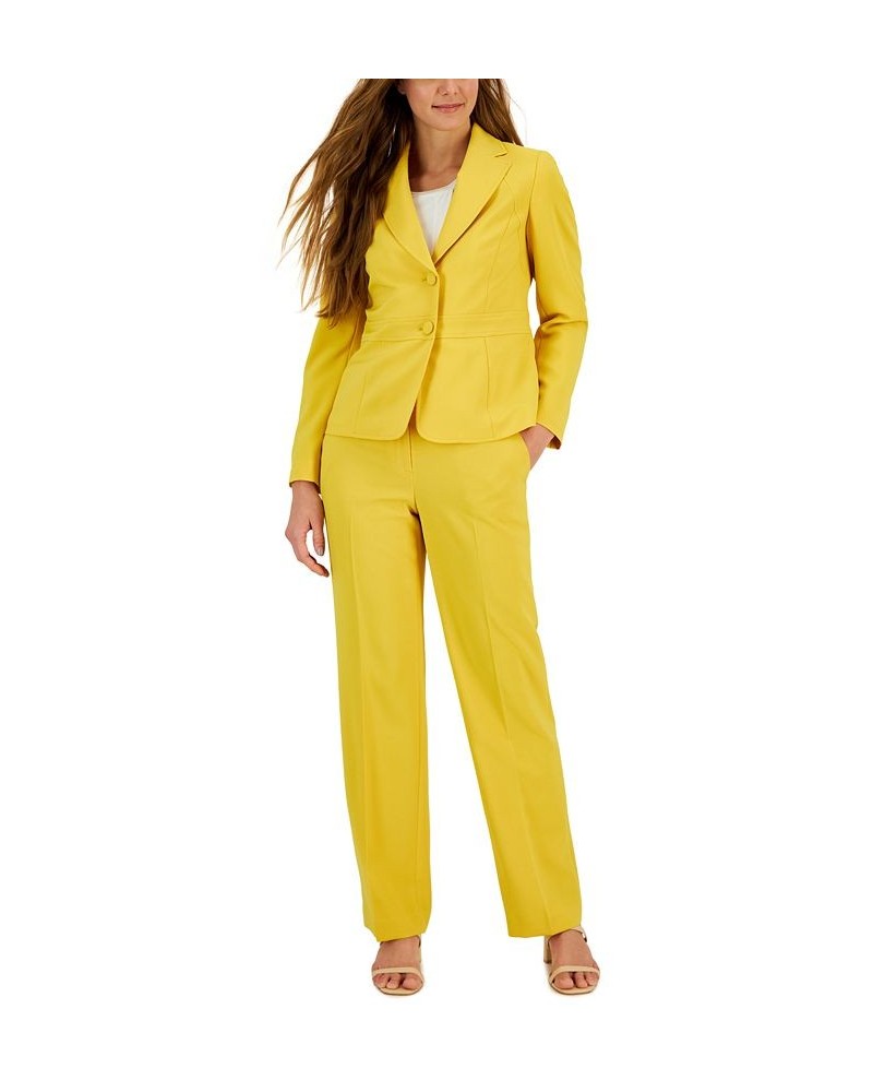 Crepe Two-Button Blazer & Pants Regular and Petite Sizes Golden Sunset $55.50 Suits