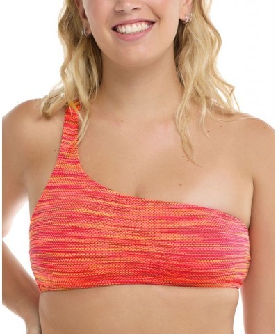 Juniors' Impression Malia One-Shoulder Bikini Top Pink Multi $45.65 Swimsuits