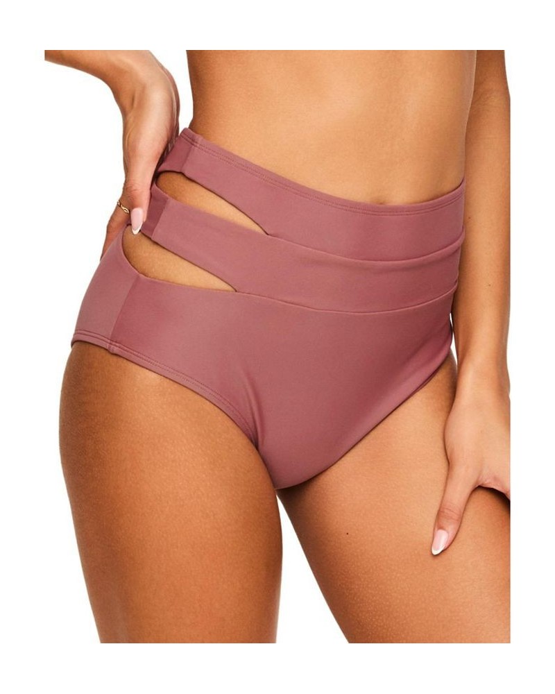 Demi Women's Swimwear High-Waist Bikini Bottom Dark pink 2 $12.72 Swimsuits