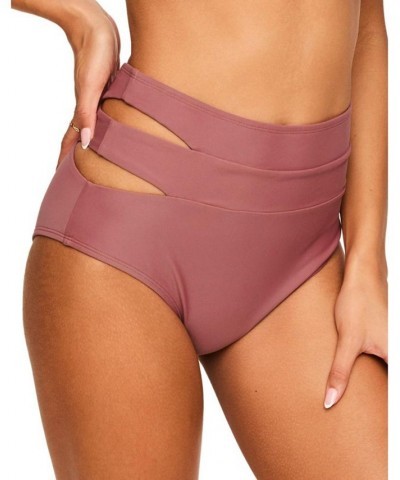 Demi Women's Swimwear High-Waist Bikini Bottom Dark pink 2 $12.72 Swimsuits