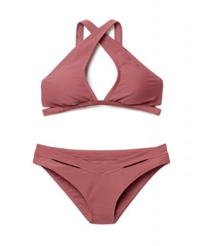 Demi Women's Swimwear High-Waist Bikini Bottom Dark pink 2 $12.72 Swimsuits