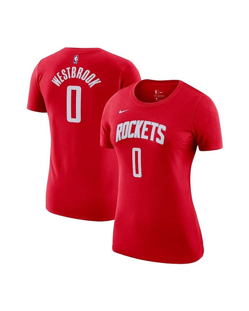 Women's Russell Westbrook Red Houston Rockets Name and Number T-shirt Red $19.80 Tops