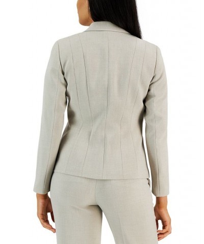 Pebble Crepe Single Button Suit Jacket Summer Straw $45.15 Jackets