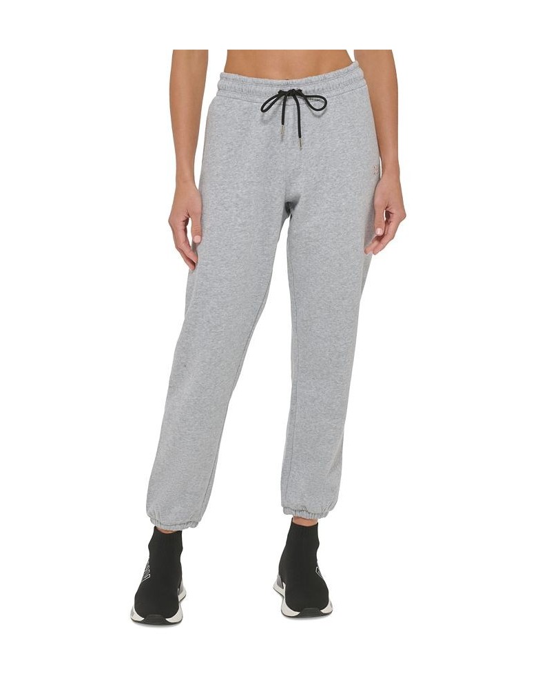 Women's Metallic Logo Sweatpant Jogger Silver $19.48 Pants