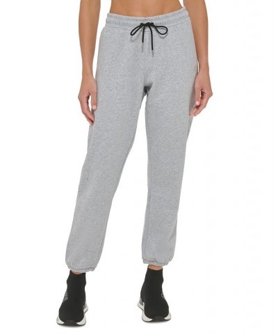 Women's Metallic Logo Sweatpant Jogger Silver $19.48 Pants