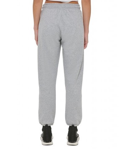 Women's Metallic Logo Sweatpant Jogger Silver $19.48 Pants