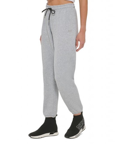 Women's Metallic Logo Sweatpant Jogger Silver $19.48 Pants