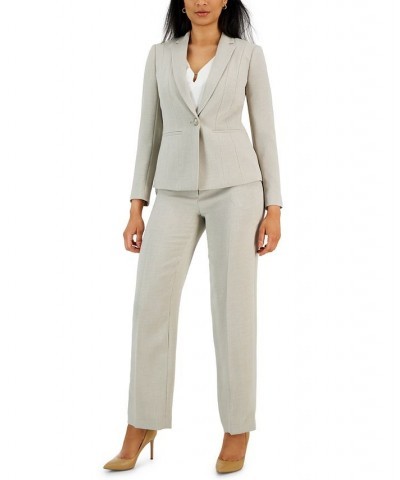 Pebble Crepe Single Button Suit Jacket Summer Straw $45.15 Jackets