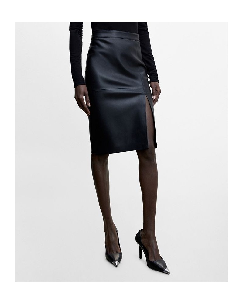 Women's Faux-Leather Pencil Skirt Black $35.99 Skirts