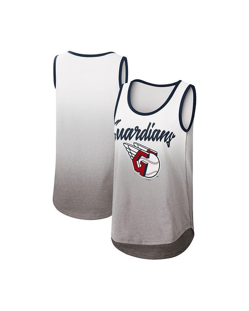 Women's White Cleveland Guardians Logo Opening Day Tank Top White $18.80 Tops