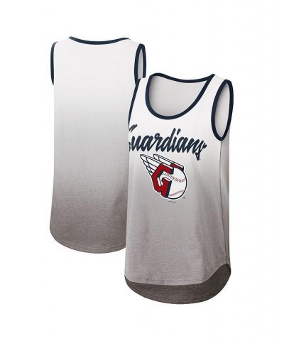 Women's White Cleveland Guardians Logo Opening Day Tank Top White $18.80 Tops