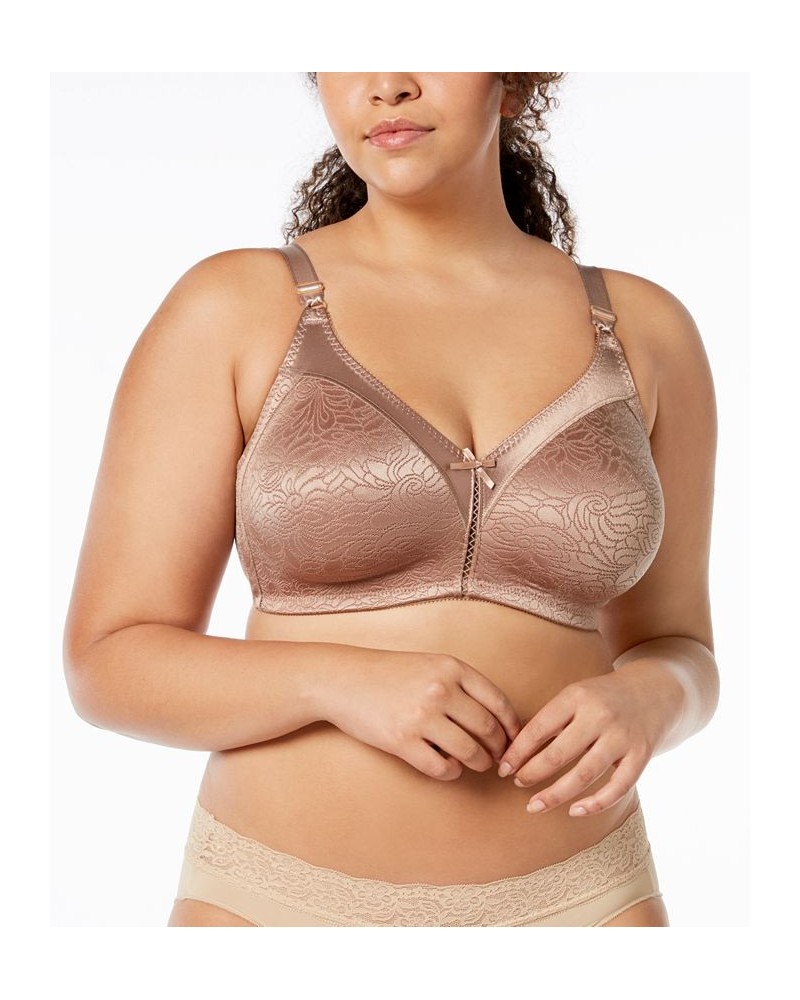 Double Support Spa Closure Wireless Bra 3372 Sheer Latte Jacquard (Nude 4) $13.23 Bras