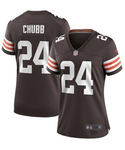 Women's Nick Chubb Brown Cleveland Browns Game Jersey Brown $46.20 Jersey