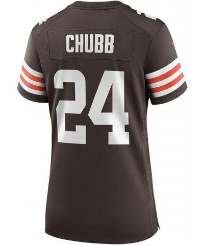 Women's Nick Chubb Brown Cleveland Browns Game Jersey Brown $46.20 Jersey