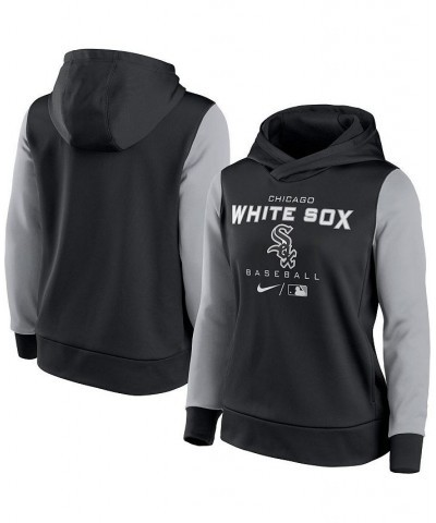 Women's Black and Gray Chicago White Sox Authentic Collection Pullover Hoodie Black, Gray $39.60 Sweatshirts