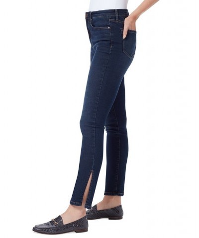 Women's High-Rise Slit Ankle Skinny Jeans FLAWLESS BLUE $23.68 Jeans